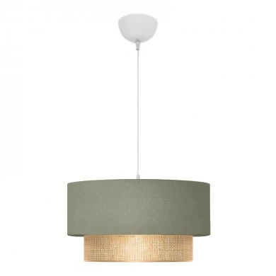 Lucifer Megapap Ε27 fabric ceiling lamp in pastel green color 30x15x70cm