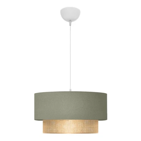 Lucifer Megapap Ε27 fabric ceiling lamp in pastel green color 30x15x70cm