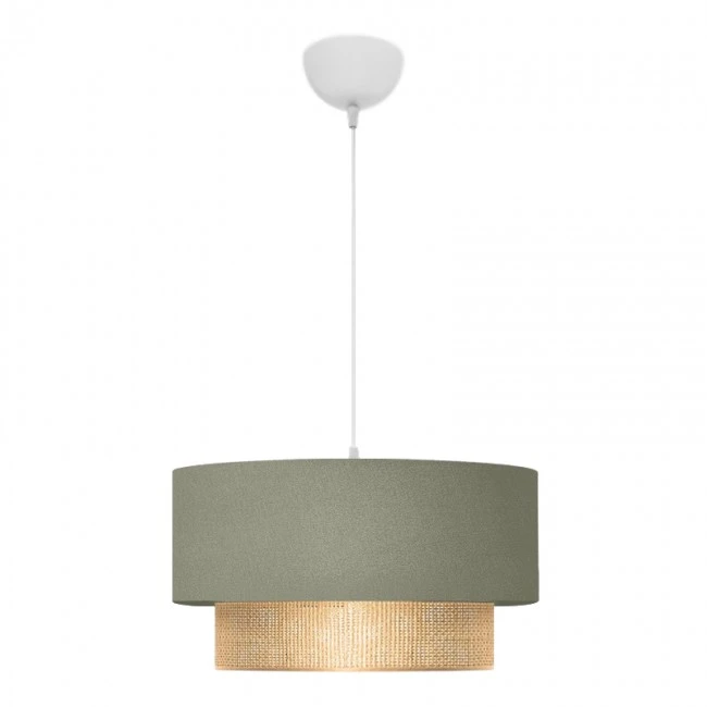 Lucifer Megapap Ε27 fabric ceiling lamp in pastel green color 30x15x70cm