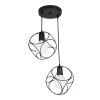 Lusita Megapap E27 metallic double-light ceiling light in black color 35x35x70cm.