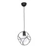 Lusita Megapap E27 metallic single-light ceiling light in black color 20x20x70cm.
