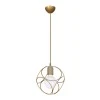 Lusita Megapap E27 metallic single-light ceiling light in golden color 20x20x70cm.