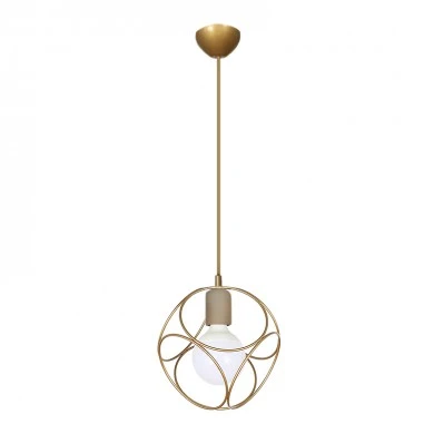 Lusita Megapap E27 metallic single-light ceiling light in golden color 20x20x70cm.