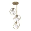Lusita Megapap E27 metallic three-light ceiling light in golden color 35x35x90cm.