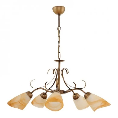 Melissa Megapap E14 metallic five-light ceiling light in golden color 60x60x70cm.