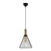 Mentor Megapap E27 metallic ceiling lamp in black color Ø24x140cm.