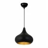 Meril Megapap  E27 metallic ceiling lamp in black color Ø33x100cm.