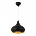 Meril Megapap  E27 metallic ceiling lamp in black color Ø33x100cm.