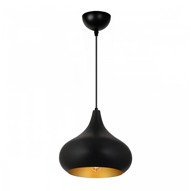 Meril Megapap  E27 metallic ceiling lamp in black color Ø33x100cm.