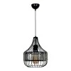 Merlin Megapap E27 metallic - glass ceiling light in black color Ø28x80cm.