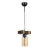 Meryl Megapap Ε27 wooden ceiling light in walnut color 20x18x70cm.