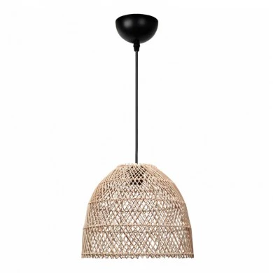 Miota Megapap E27 bamboo ceiling lamp in natural color Ø30x70cm.