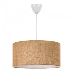 Monahan Megapap E27 juta fabric ceiling lamp in beige color 38x21x70cm.