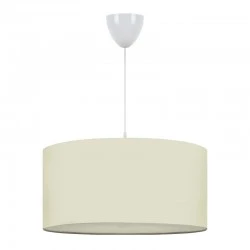 Φωτιστικό οροφής Monahan Megapap υφασμάτινο μονόφωτο χρώμα εκρού 38x20x70εκ.