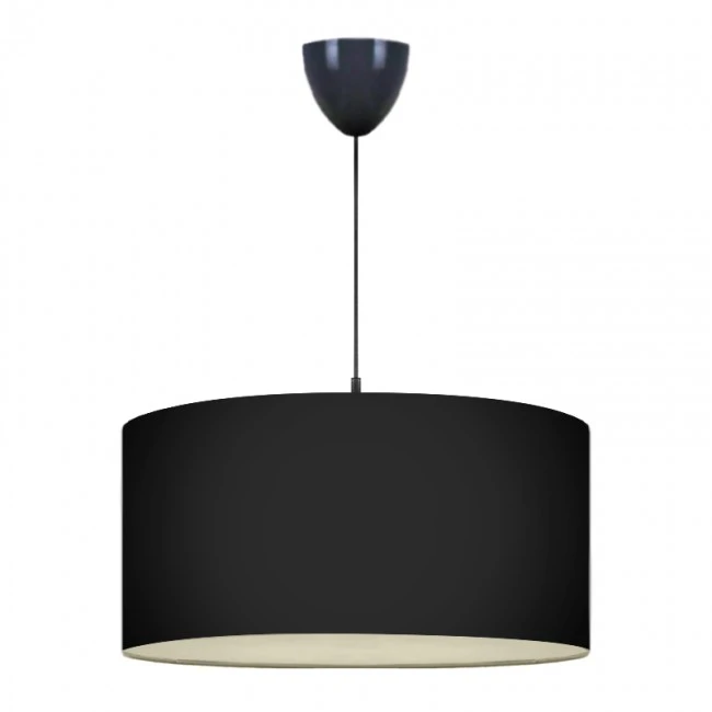 Φωτιστικό οροφής Monahan Megapap υφασμάτινο μονόφωτο χρώμα μαύρο 38x21x70εκ.