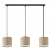 Morris Megapap E27 fabric three-light ceiling light in brown color 55x15x70cm