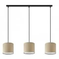 Morris Megapap E27 fabric three-light ceiling light in brown color 55x15x70cm