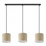 Morris Megapap E27 fabric three-light ceiling light in brown color 55x15x70cm