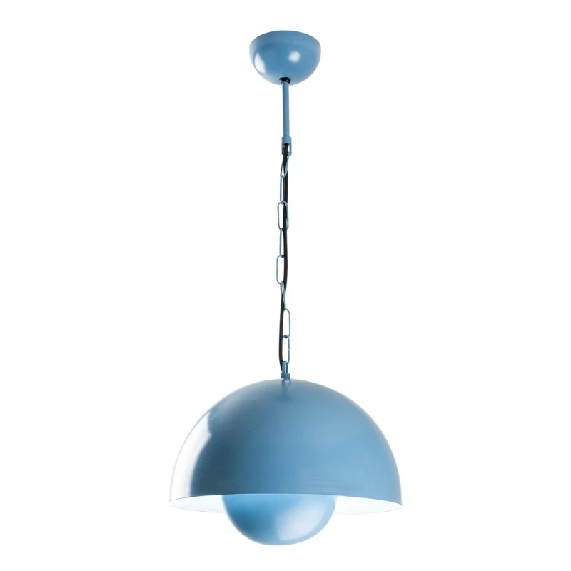 Neptun Megapap  E27 metallic ceiling lamp in light blue color Ø30x70cm.