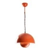 Neptun Megapap  E27 metallic ceiling lamp in orange color Ø30x70cm.