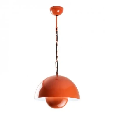 Neptun Megapap  E27 metallic ceiling lamp in orange color Ø30x70cm.
