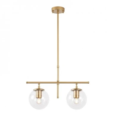 Nilufer Megapap E27 metallic two-light ceiling light in gold color 52x15x76cm.