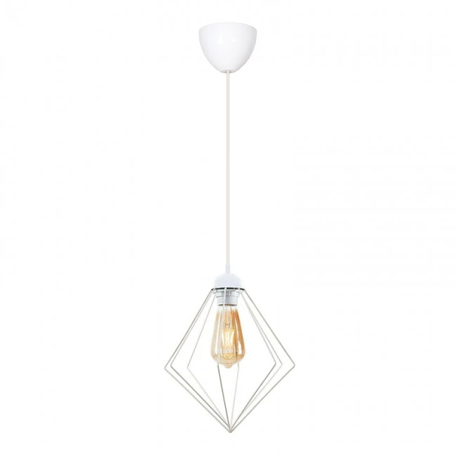 Nura Megapap E27 metallic -single-light ceiling light in white color 24x24x72cm.