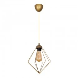 Nura Megapap E27 metallic -single-light ceiling light in gold color 24x24x72cm.
