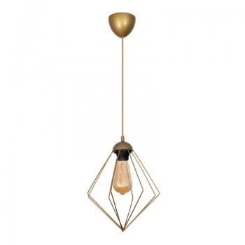 Nura Megapap E27 metallic -single-light ceiling light in gold color 24x24x72cm.