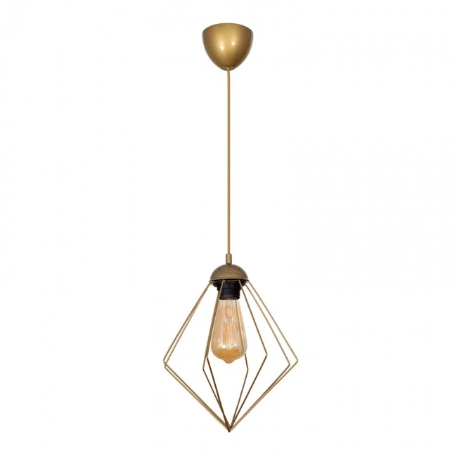 Nura Megapap E27 metallic -single-light ceiling light in gold color 24x24x72cm.