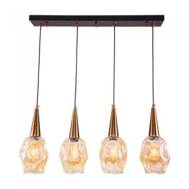 Olivia four-lights metallic roof lamp in bronze - acute color Φ70x78cm.