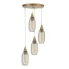 Orazio Megapap E27 metallic four-light ceiling light in gold color 30x30x70cm.