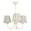Ovana Megapap E27 metal - fabric three-lights ceiling light in cream color 45x45x50cm.