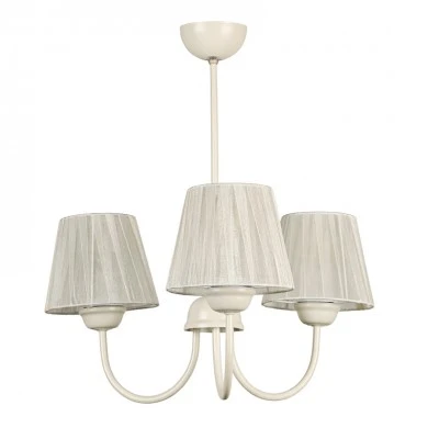 Ovana Megapap E27 metal - fabric three-lights ceiling light in cream color 45x45x50cm.