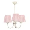 Ovana Megapap E27 metal - fabric three-lights ceiling light in pink color 45x45x50cm.