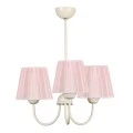 Ovana Megapap E27 metal - fabric three-lights ceiling light in pink color 45x45x50cm.