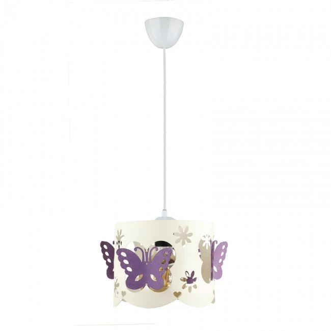 Papilia Megapap E27 metal ceiling light in white - lilac color 20x20x60cm.