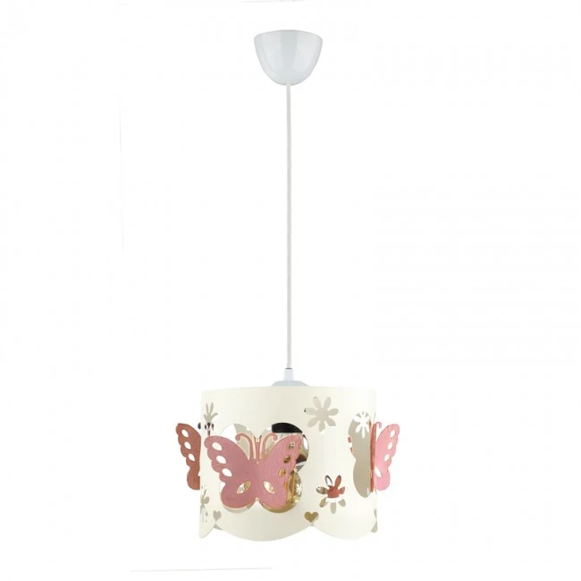 Papilia Megapap E27 metal ceiling light in white - pink color 20x20x60cm.