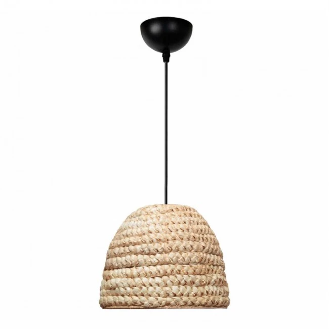 Pena Megapap E27 rope ceiling lamp in natural color Ø30x70cm.