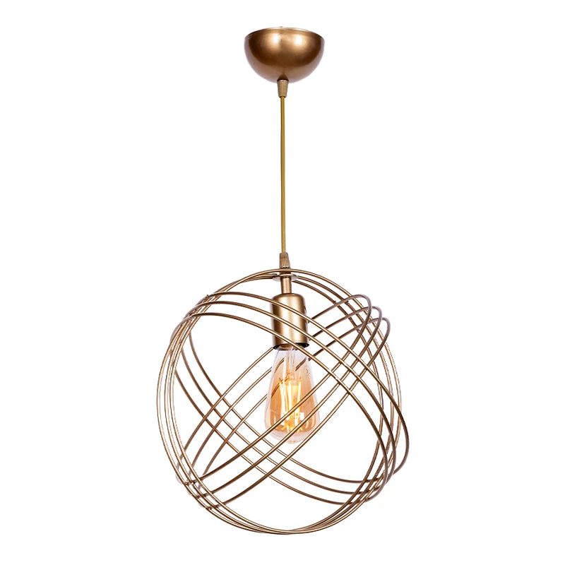 Phillipe Megapap E27 metallic ceiling light in gold color 35x35x70cm