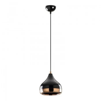 Φωτιστικό οροφής Precious Megapap E27 μεταλλικό μονόφωτο χρώμα μαύρο - bronze Φ17x112εκ.