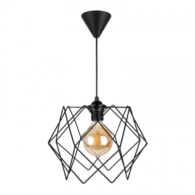 Φωτιστικό οροφής Pyant Megapap μεταλλικό μονόφωτο χρώμα μαύρο 23x17x70εκ.