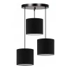 Rosie Megapap fabric ceiling 3-light in black color 15x15x90cm.