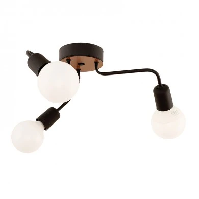Salvi Megapap E27 metal table lamp in black color 44x44x10cm.