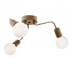 Salvi Megapap E27 metal table lamp in gold color 44x44x10cm.