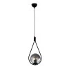 Shemesh Megapap metallic single-light ceiling light E27  in black color 20x20x85cm.