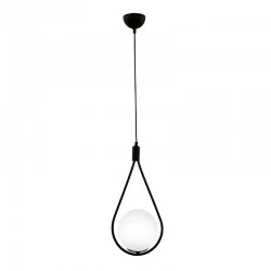 Φωτιστικό οροφής Shemesh Megapap E27 μεταλλικό μονόφωτο χρώμα μαύρο 20x20x85εκ.