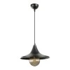 Silia Megapap E27 metal single-light ceiling light in black color 27x27x65cm.