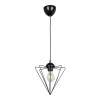 Stormie Megapap metallic single-light ceiling light E27  in black color 21x21x70cm.