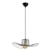 Tel Megapap E27 metallic ceiling lamp in black color Φ49x110cm.